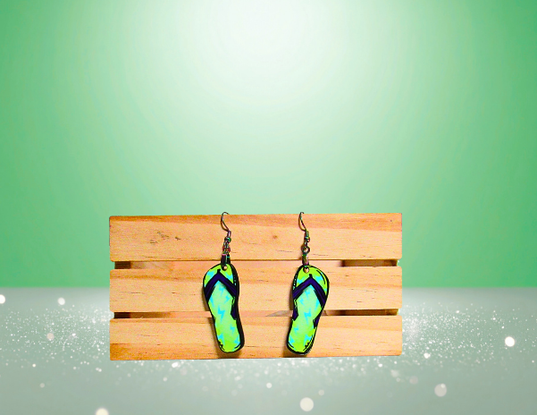 MDF-Flip Flop Shaped Sublimated Earrings 1.5 inch