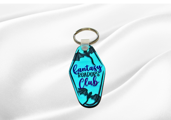 MDF-Motel Keychain Shaped Sublimated Keychain