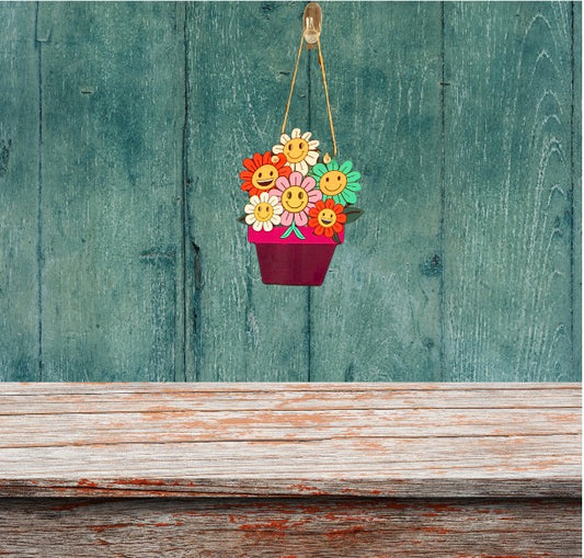 Flower Pot Sublimated Door Hanger