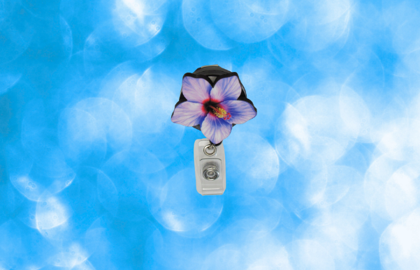 MDF-Tropical Flower Shaped Sublimated Badge Reel