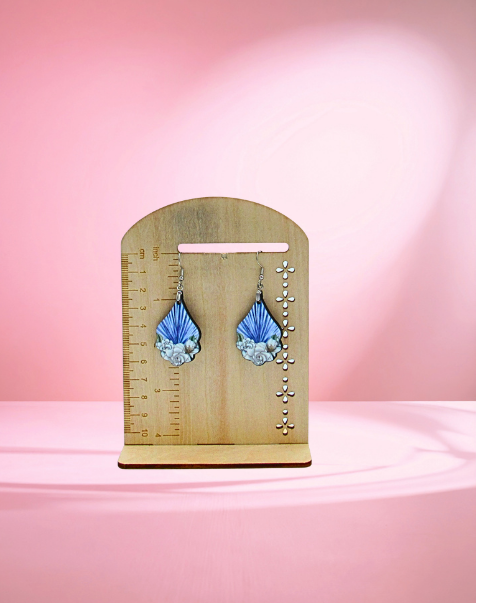 MDF-Fancy Teardrop Shaped Sublimated Earrings 1.5 inch