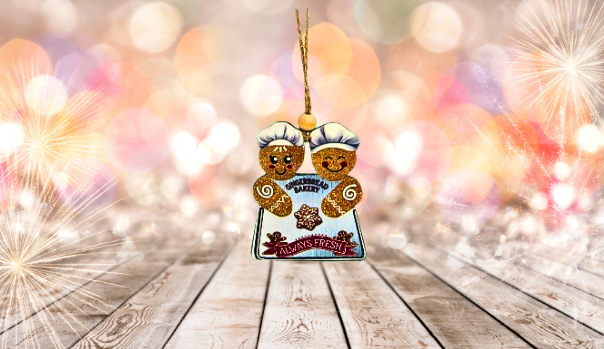 Gingerbread Pan Shaped Sublimated Ornament