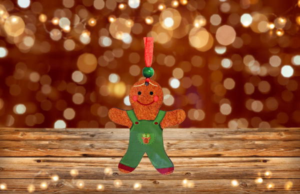 Gingerbread Man Shaped Sublimated Ornament