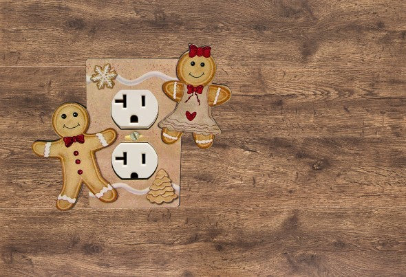 Gingerbread People Shaped Sublimated Outlet Plate