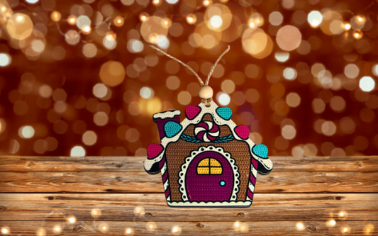 Gumdrop House Shaped Sublimated Ornament