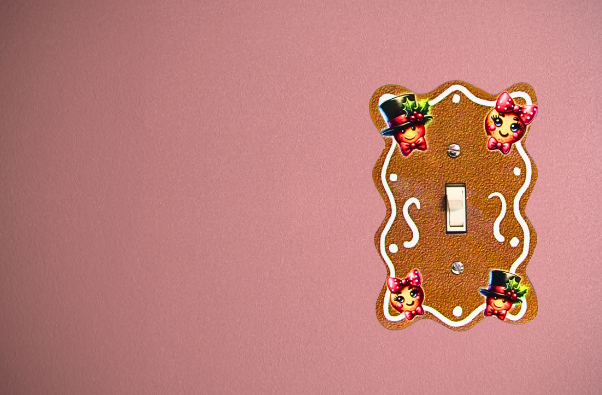 Wavy Edge Shaped Sublimated  Switch Plate Cover