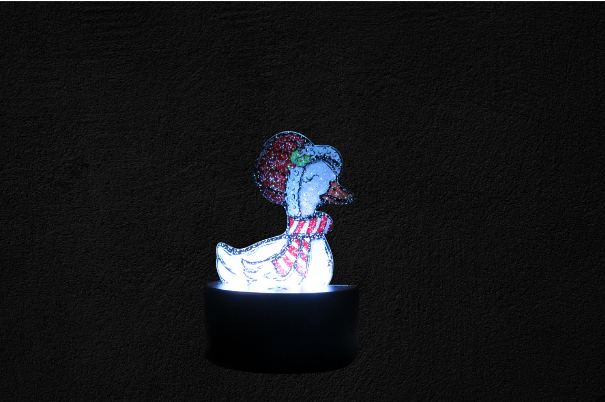 Glitter Acrylic Goose Shaped Sublimated Light