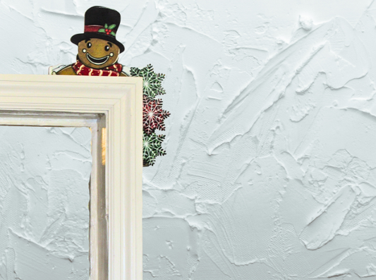 Gingerbread Man Shaped Sublimated Corner Sitter