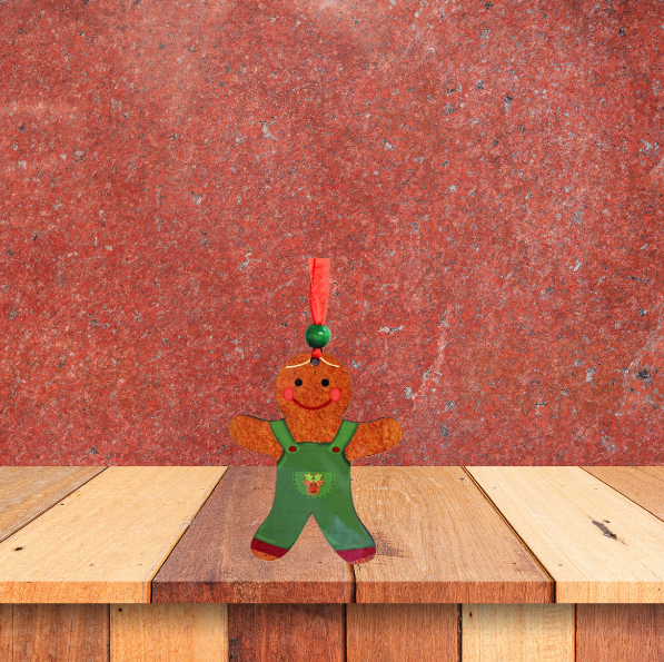 Gingerbread Man Shaped Sublimated Ornament
