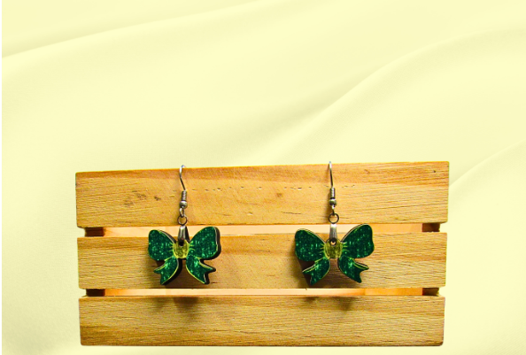 MDF-Bow Shaped Sublimated Earrings 1 inch