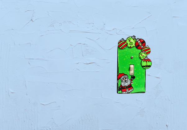 Christmas Bulbs Shaped Sublimated Light Switch Cover