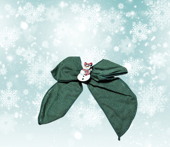 5" Girls Cotton Bow with MDF Shaped Sublimated Center