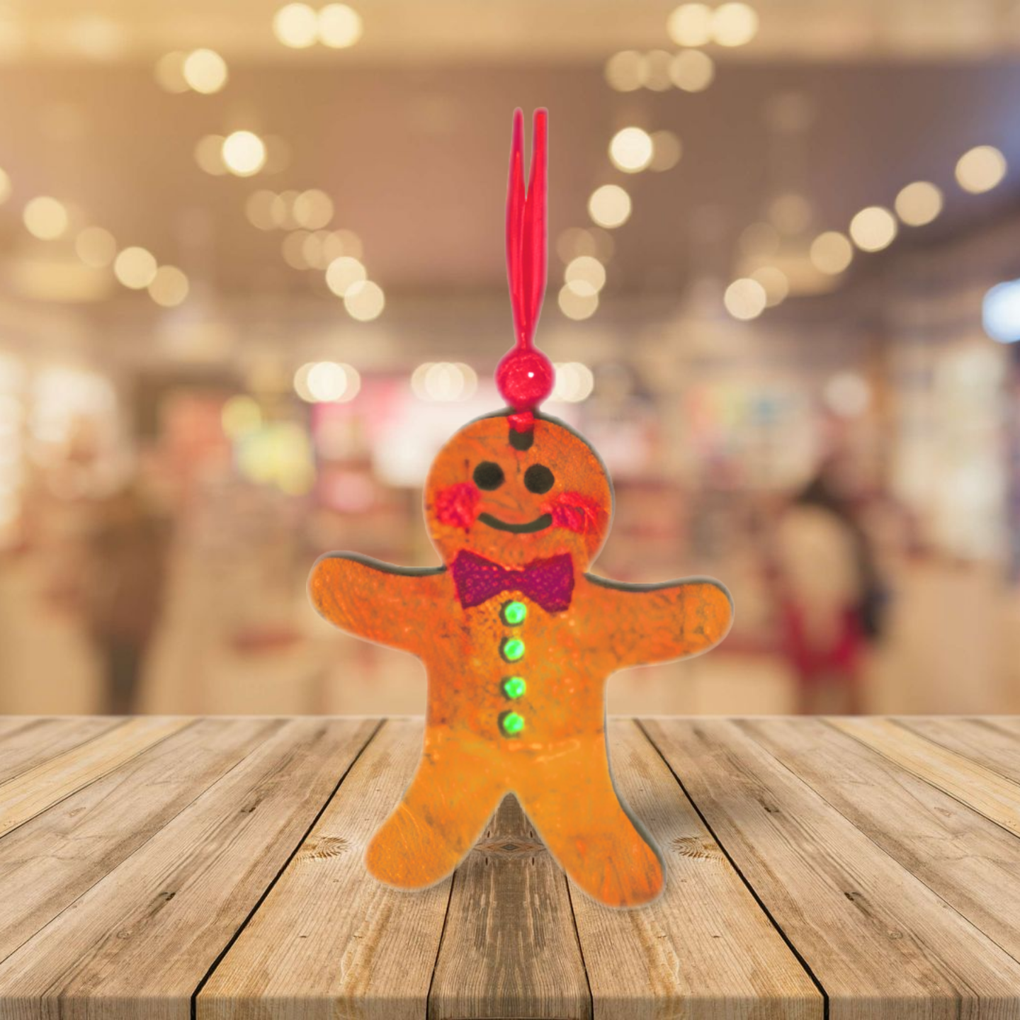 Gingerbread Man Shaped Sublimated Ornament