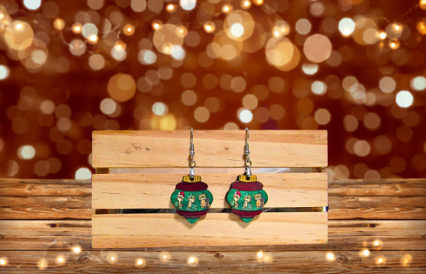 MDF-Vintage Bulb Shaped Sublimated Earrings 1 inch