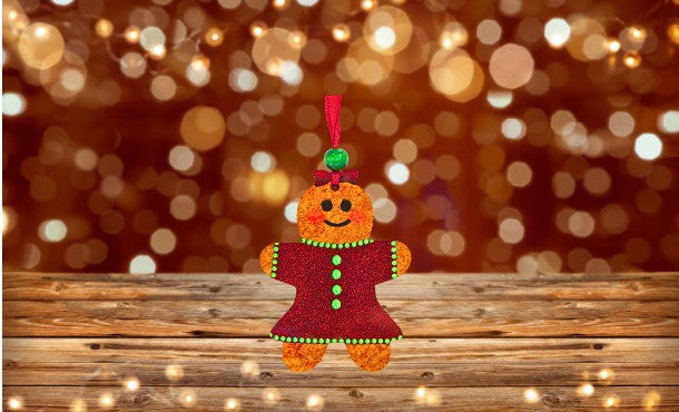 Gingerbread Girl Shaped Sublimated Ornament