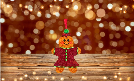 Gingerbread Girl Shaped Sublimated Ornament
