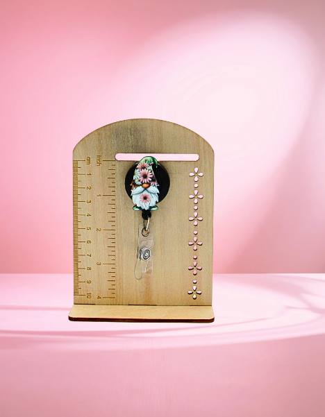 MDF- Gnome Shaped Sublimated Badge Reel