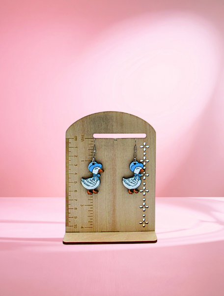 MDF-Goose Shaped Sublimated Earrings 1.5 inch