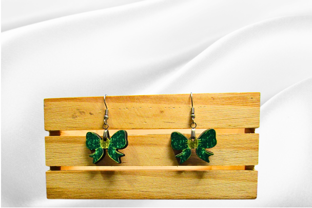 MDF-Bow Shaped Sublimated Earrings 1 inch