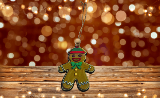 MDF- Gingerbread with Beanie Shaped Sublimated Ornament