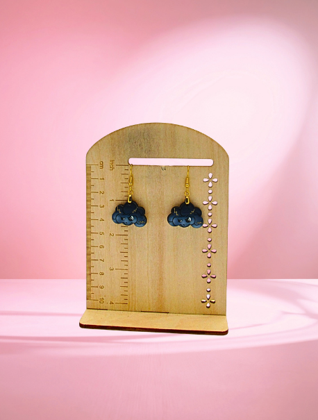 MDF-Cloud Shaped Sublimated Earrings 1 inch
