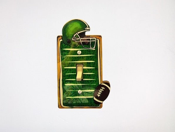MDF- Football Field Shaped Sublimated Switch Plate