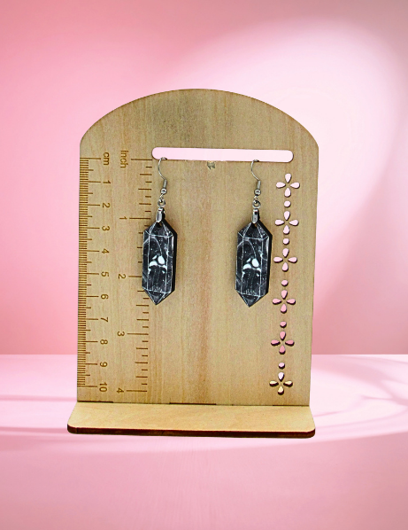 MDF-Gemstone Shaped Sublimated Earrings 1.5 inch