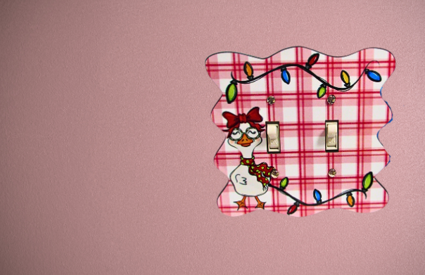 Wavy Edge Shaped Sublimated Double Switch Plate Cover