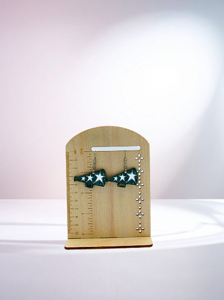 MDF-Megaphone Shaped Sublimated Earrings 1.5 inch