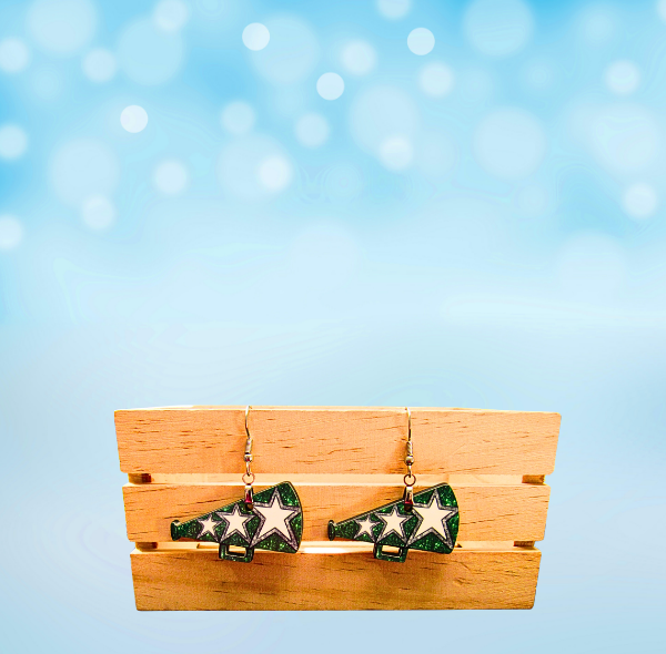 MDF-Megaphone Shaped Sublimated Earrings 1.5 inch