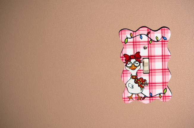 Wavy Edge Shaped Sublimated  Switch Plate Cover