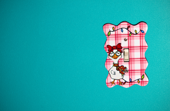 Wavy Edge Shaped Sublimated  Switch Plate Cover