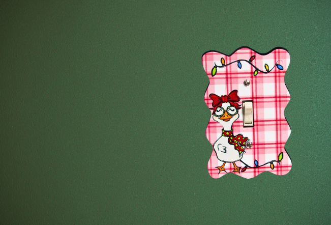 Wavy Edge Shaped Sublimated  Switch Plate Cover