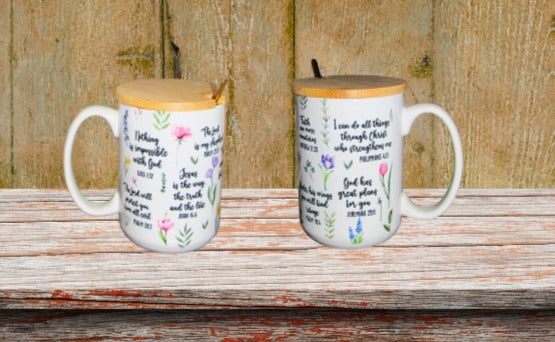 15 oz, Mug with Spoon and Lid Sublimated