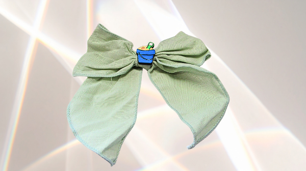 5" Girls Cotton Hair Bow with MDF Shaped Sublimated Center (Sandpail)