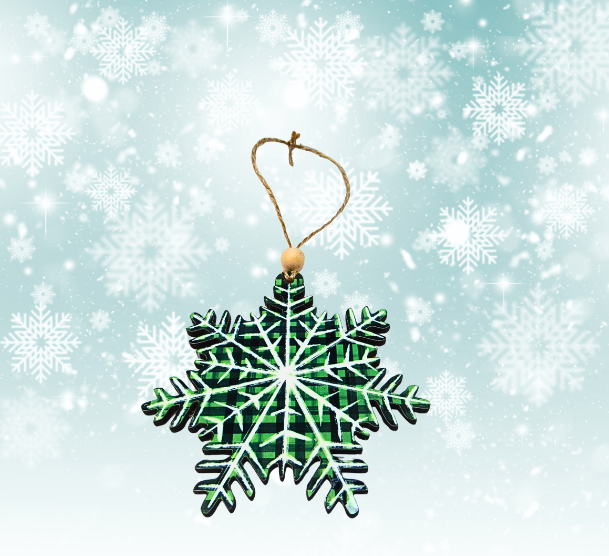 MDF-Snowflake Shaped Sublimated Ornament