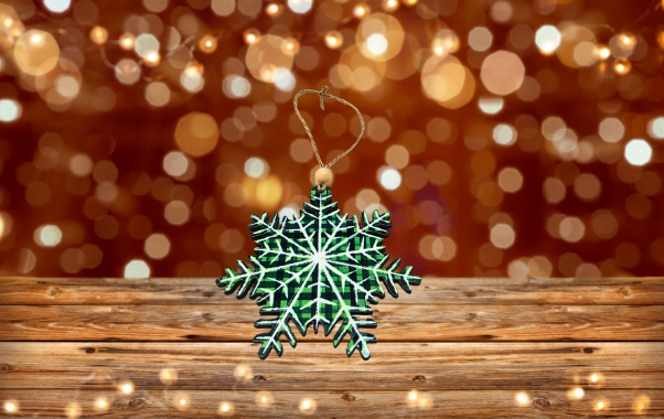 MDF-Snowflake Shaped Sublimated Ornament