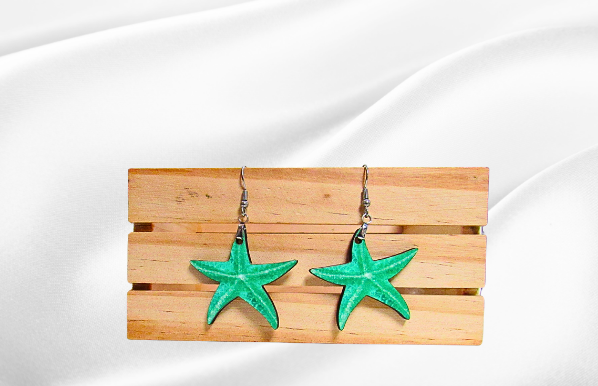 MDF-Starfish Shaped Sublimated Earrings 1.5 inch