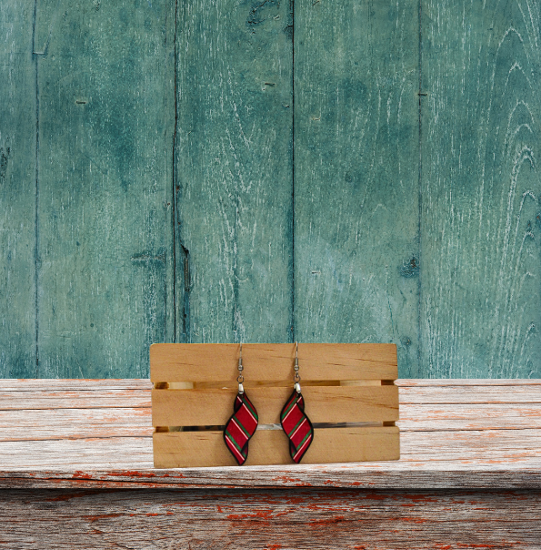 New Swirl Shaped Sublimated MDF Earrings 1.5 inch