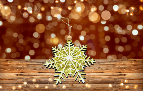 MDF-Snowflake Shaped Sublimated Ornament