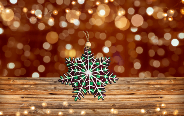 Snowflake Shaped Sublimated Ornament