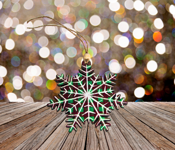Snowflake Shaped Sublimated Ornament