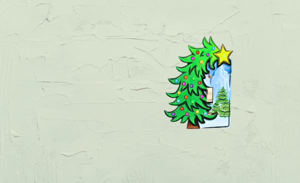 Whimsical Tree Shaped Sublimated MDF Light Switch Plate