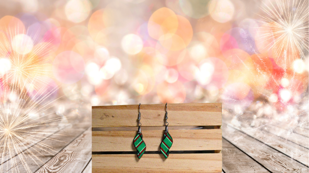 New Swirl Shaped Sublimated MDF Earrings 1 inch