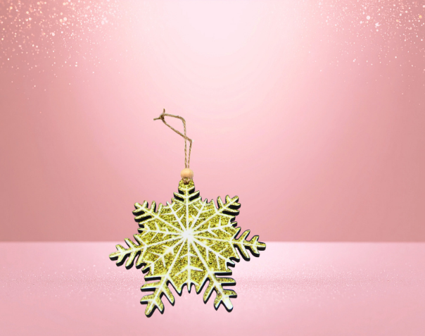 MDF-Snowflake Shaped Sublimated Ornament