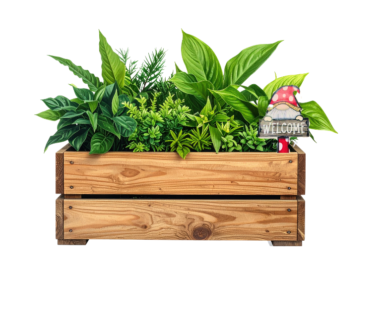 Acrylic- Gnome with Sign Shaped Sublimated Garden Stake
