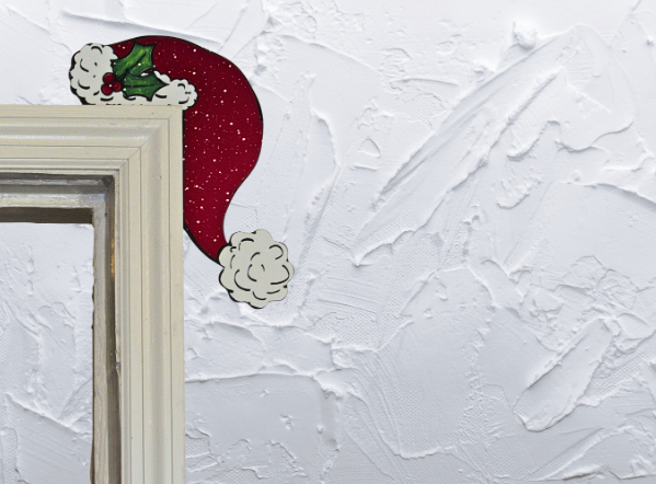 Santa Hat Shaped Sublimated Corner Sitter