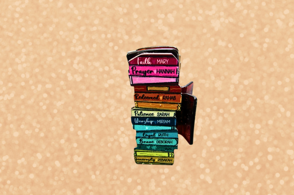 MDF- Stacked Book Shaped Sublimated Hair Clip