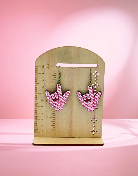 MDF-ASL Shaped Sublimated Earring 1.5 inch