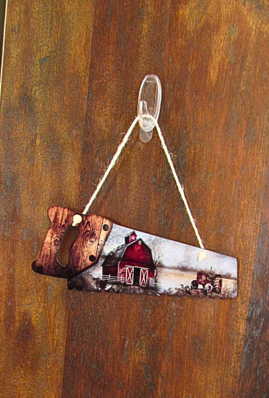Handsaw Shaped Sublimated Door Hanger